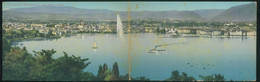 Genève Panorama De La Ville Depuis Cologny Carte Panorama 9x28cm - Cologny