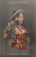CPA TAHITI - Faanui - Ile Nukahiva - Marquises - Les Beautés Polynesiennes - Collier De Fleurs - Colorisé - Tahiti