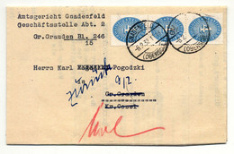 Amtsgericht Gnadenfeld 1932 Nach Gr. Grauden, Kr. Cosel, Mit Inhalt, Michel-Nr. Dienst 127 - Buste