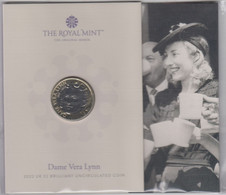 UK £2 Vera Lynn Royal Mint BUNC Coin Presentation Pack - 2 Pounds