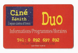 FRANCE CARTE CINEMA ZENITH EVREUX - Biglietti Cinema