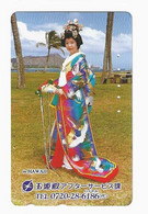 HAWAII TELECARTE JAPON Habits Hawaiien - Hawaï