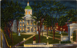 New Hampshire Concord State House At Night - Concord