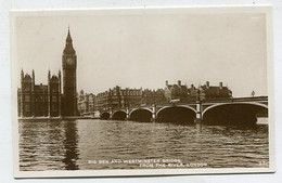 AK 099828 ENGLAND - London - Big Ben And Westminster Bridge From The River - River Thames