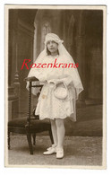 Girl Fille Enfant Child Oude Foto Communie Bogaert Anvers Cabinet Old Photo Ancienne Studio Communion Photograpie - Unclassified