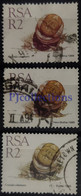 U174 - SOUTH AFRICA 1988 VARIETA' DI COLORE - COLOR VARIETY SET 3 STAMPS USATI - USED - Oblitérés