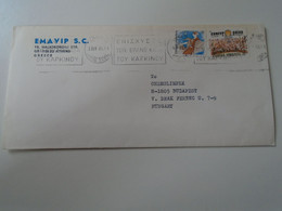 ZA402.47  GREECE   Cover -1988  Athens   EMAVIP S.C.  Sent To Hungary - Covers & Documents