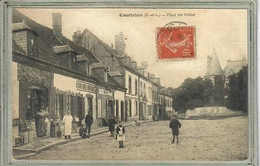 CPA - (28) COURTALAIN - Aspect De L'Epicerie-Café De La Place Des Halles En 1908 - Courtalain