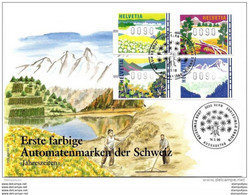 90 - 34 - Enveloppe Avec Timbres D'automate 1996 - Oblit Spéciale 1er Jour - Automatenzegels