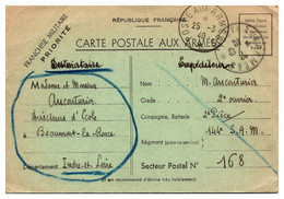 France Guerre 1939-1945 - Carte FM - Guerre De 1939-45