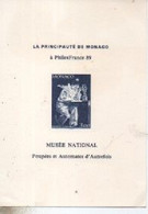 ARTE MAXIMUM MONACO   DOCUMENT   CATALOGUE YVERT ET TELLIER      1989 - Covers & Documents