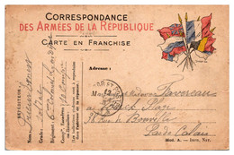 France Guerre 1914-1918 - Carte FM - 1. Weltkrieg 1914-1918