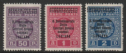 Lubiana, Ljubljana, 1941, Postage Due, R. Comm. Overprint, Modificated, Complete Set, MNH, Good Quality - Lubiana