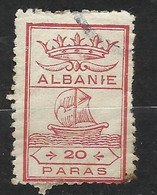 Albanie  Bateau  20 Paras Rouge  Oblitéré   B/TB       Voir Scans      Soldé ! ! ! - Albania