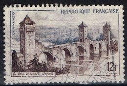 FR VAR 65 - FRANCE N° 1039 Obl. Cahors Le Pont Valentré Variété Cadre Interrompu - Oblitérés