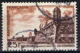 FR VAR 66 - FRANCE N° 1042 Obl. Brouage Variété Sans Cadre à Gauche - Usados