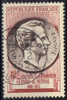 FR VAR 66 - FRANCE N° 1043 Obl. Gérard De Nerval Variété Cadre Interrompu - Used Stamps