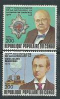 Congo PA N° 202 / 03 XX Centenaire De La Naissance De Sir W.  Churchillla Et Marconi, Sans Charnière, TB - Neufs