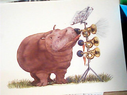 H GERHARD BERGE ILLUSTRATO  IPPOPOTAMO JUPA N1990  JB6135 - Hippopotamuses