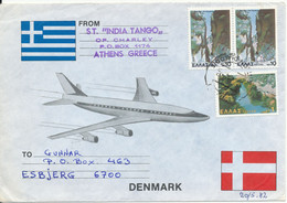 Greece Special Air Mail Cover Sent To Denmark 26-4-1982 - Covers & Documents