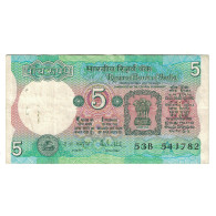 Billet, Inde, 5 Rupees, KM:80f, TB+ - Inde