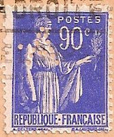 1D11 --- 90c Paix Perforé Chambre Syndicale Des Agents De Change De Paris Flier Coller Le Timbre ... 1939 - Briefe U. Dokumente
