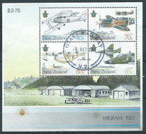 NEUSEELAND NOUVELLE ZÉLANDE NUEVA ZELANDA NEW ZEALAND 1987 M/S AVIATION HISTORY USED SG MS1427 MI BL10 SN 875A YT BF56 - Used Stamps