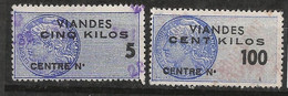 France Fiscaux Viandes S  N°83  Et 87      Oblitérés      B / TB   Voir Scans    Soldé ! ! ! - Stamps