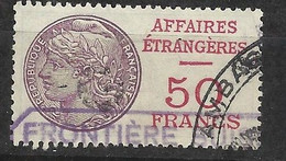 France Fiscaux Affaires étrangères    N° 14        Oblitéré      B / TB   Voir Scans    Soldé ! ! ! - Zegels