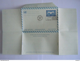 UN UNO United Nations New York Aerogramme Stationery Entier Postal Air Letter 1961 First Day Of Issue - Poste Aérienne