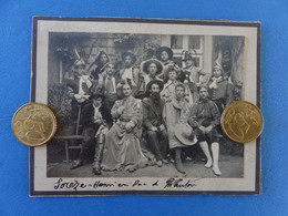 PHOTO CARTE / TROUPE THEATRE AMATEUR / ORIGINALE 1912 - Toneel & Vermommingen