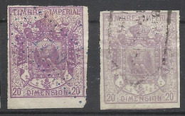 Fiscaux Dimension Aigle Manteau Impérial N° 6B Et 6C  Oblitérés   B / TB Voir Scans  Soldé ! ! ! - Timbres