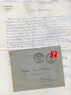 TB 3730 - 1959 - LAC - Lettre De Mr BROSSE ¨ L'ERMITAGE ¨ à LA GUIERCHE ( SARTHE ) Pour CETON ( Orne ) - 1921-1960: Moderne