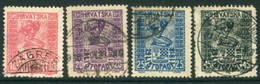 YUGOSLAVIA (SHS Croatiaia) 1918 Freedon Of Croatia Set Of 4 Used.  Michel 51-54 - Usados