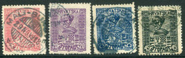 YUGOSLAVIA (SHS Croatiaia) 1918 Freedon Of Croatia Set Of 4 Used.  Michel 51-54 - Usados