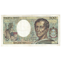 France, 200 Francs, Montesquieu, 1986, A.042, TB+, Fayette:70.6, KM:155a - 200 F 1981-1994 ''Montesquieu''