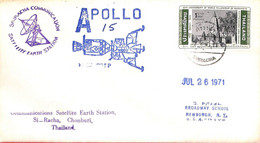 Aa7065 - Thailand - Postal History - SPECIAL POSTMARK  1971 - Space APOLLO 15 - Asien
