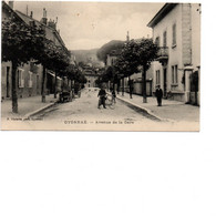 01 OYONNAX  Avenue De La Gare 1911 Cycliste , Voitures - Oyonnax