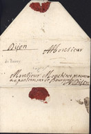 Bourgogne Cote D'Or Dijon Manuscrit Taxe Manuscrite 2 Texte De Bony 22 Février 1702 Au Procureur Parlement De Bourgogne - 1701-1800: Precursors XVIII