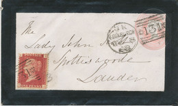 GB „131 / EDINBURGH“ Scottish Duplex Postmark (between 3 Thin Bars, Same Lenght, 131 Between Stars) On VF Rare STO PS - Covers & Documents