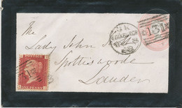 GB „131 / EDINBURGH“ Scottish Duplex Postmark (between 3 Thin Bars, Same Lenght, 131 Between Stars) On VF Rare STO PS - Storia Postale