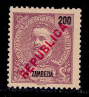 ! ! Zambezia - 1917 King Carlos Local Republica 200 R - Af. 99 - MH - Zambezië