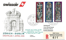 Liechtenstein: 1979 Swissair Air Mail Brief Zürich - Dublin - Cartas & Documentos