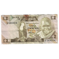 Billet, Zambie, 2 Kwacha, Undated (1980-88), KM:24a, TTB - Zambie