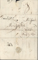 Doubs 25 Port Payé Marque Postale P.24.P. MONTBELLIARD (48x10) Dateur 17 Sept 1828 Forges D'Audincourt - 1801-1848: Precursors XIX