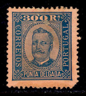 ! ! Ponta Delgada - 1892 D. Carlos 300 R (Perf. 12 3/4) - Af. 12 - MH - Ponta Delgada
