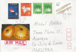 Belle Lettre Du Japon 2022, Adressée Andorra (Principat) - Covers & Documents