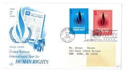 United Nations - First Day Of Issue - 1968 - New York 065 - Briefe U. Dokumente