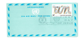 United Nations - Aérogramme - Via Air Mail - Par Avion - First Day Of Issue - 1977 - New York 092 - Luftpost