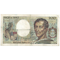 France, 200 Francs, Montesquieu, 1984, N.023, TB+, Fayette:70.04, KM:155a - 200 F 1981-1994 ''Montesquieu''